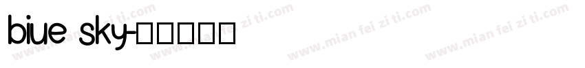 biue sky字体转换